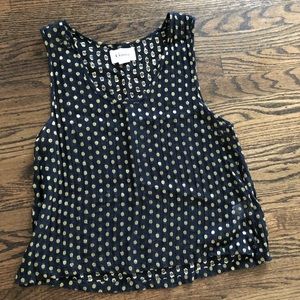 Black and gold tank from Anthropologie